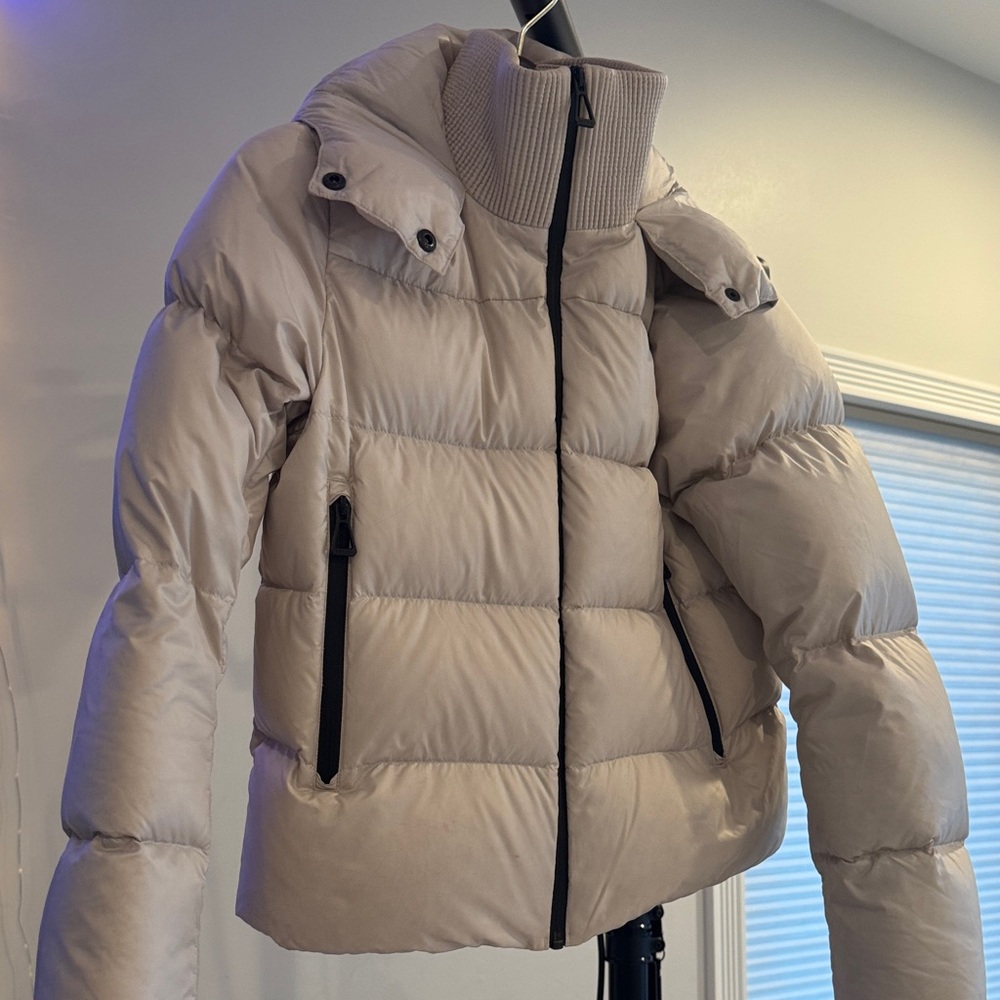 Aether Brand Puffer Jacket (Bone Color)